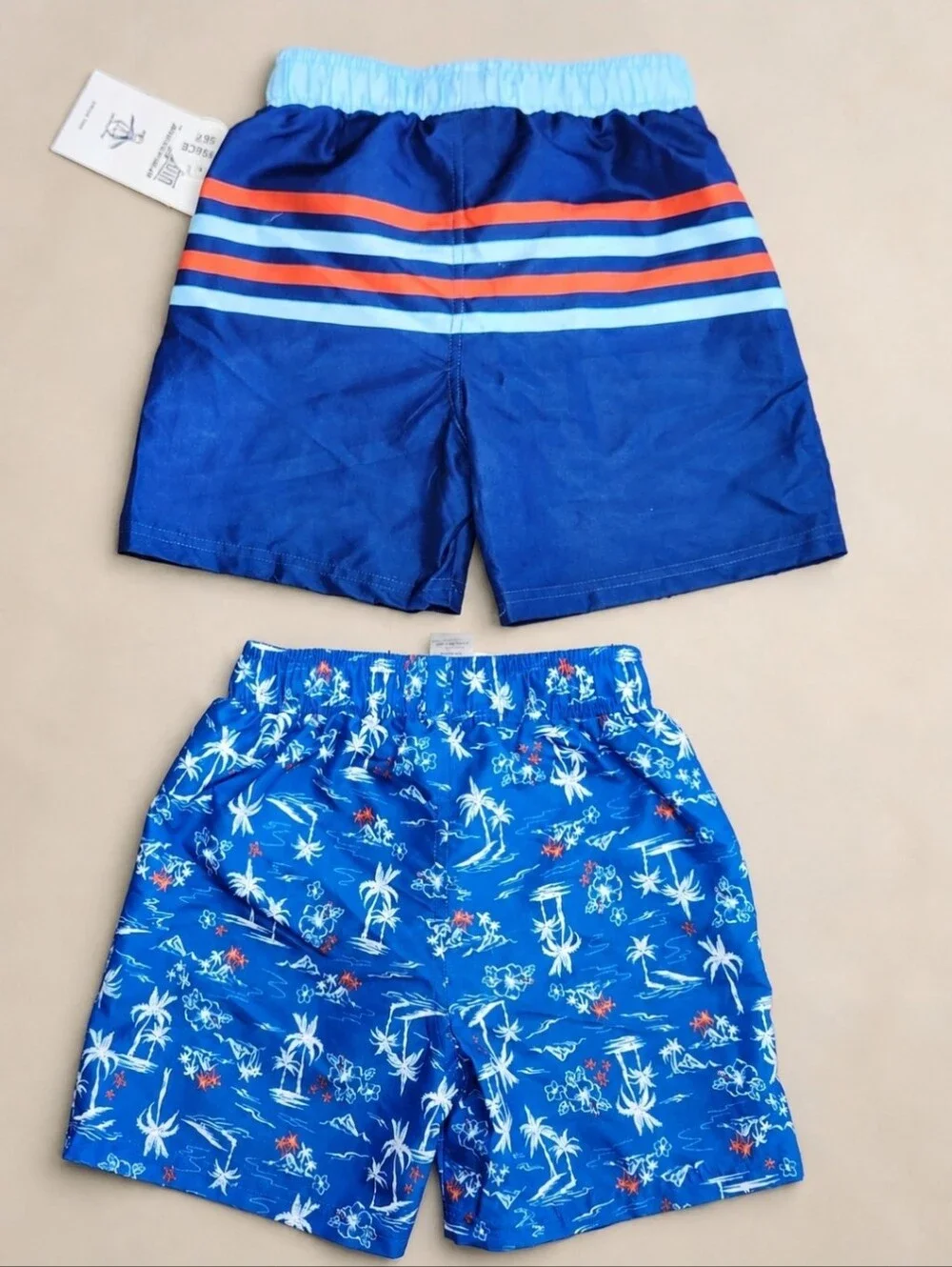 Original Penguin Boys Swim Trunks 2 Pack NWT Tropical Stripe Size 5